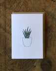 Zebra Plant Letterpress Card