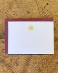 Sun Mini Gift Enclosure Letterpress Card