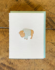 Buffalo Sweater Letterpress Card