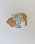 Buffalo Sweater Letterpress Card