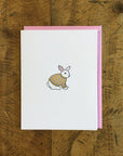 Bunny Sweater Letterpress Card
