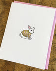 Bunny Sweater Letterpress Card