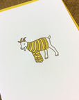 Goat Sweater Letterpress Card