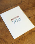 Thinking of You Letterpress Card