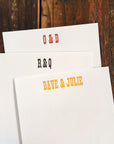 Custom Letterpress Notecards - Thunderbird