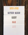 Custom Letterpress Notecards - Thunderbird