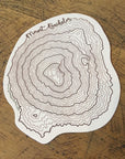 Mount Bachelor Topographic Map Sticker