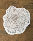 Mount Hood Topographic Map Sticker