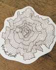 Mount Hood Topographic Map Sticker