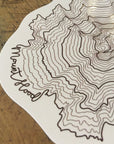 Mount Hood Topographic Map Sticker