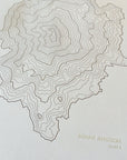 Mt Jefferson Oregon Topographic Map Letterpress Print