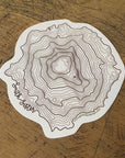 South Sister Topographic Map Sticker