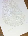 Tumalo Mountain Topographic Map Letterpress Print