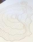 Tumalo Mountain Oregon Topographic Map Letterpress Print