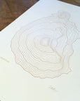 Tumalo Mountain Oregon Topographic Map Letterpress Print
