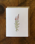 Fireweed Wildflower Letterpress Card