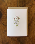 Red Clover Wildflower Letterpress Card