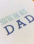 You're the Best Dad Letterpress Card