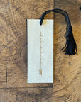 And So The Adventure Continues Letterpress Wood Bookmark