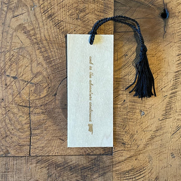 And So The Adventure Continues Letterpress Wood Bookmark