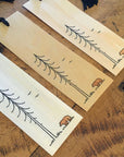 Minimal Adventure Letterpress Bookmark Bear