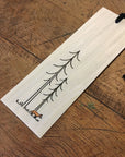 Minimal Adventure Letterpress Wood Bookmark Fox