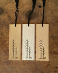 Minimal Adventure Letterpress Wood Bookmark Fox
