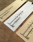 Minimal Adventure Letterpress Wood Bookmark Fox