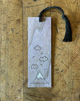 Minimal Adventure Letterpress and Watercolour Wood Bookmark Mountain