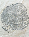 Mount Bachelor Topographic Map Screen Printed Tea Towel