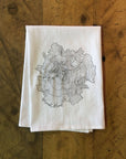 Mt Hood Topographic Map Screen Printed Tea Towel