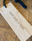 Once Upon A Time Letterpress Wood Bookmark