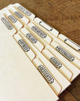 4x6 Letterpress Recipe Card Dividers