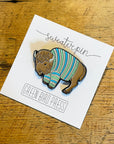 Buffalo Sweater Enamel Pin