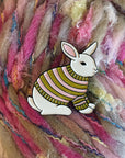 Bunny Sweater Enamel Pin
