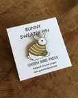 Bunny Sweater Enamel Pin