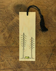 Minimal Adventure Letterpress Wood Bookmark Tent