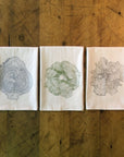 Mt Bachelor Topographic Map Screen Printed Tea Towel