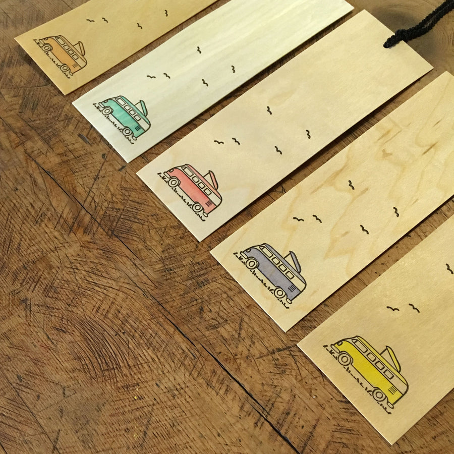 Minimal Adventure Letterpress Wood Bookmark VW