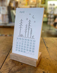 2025 Minimal Adventure Letterpress Calendar