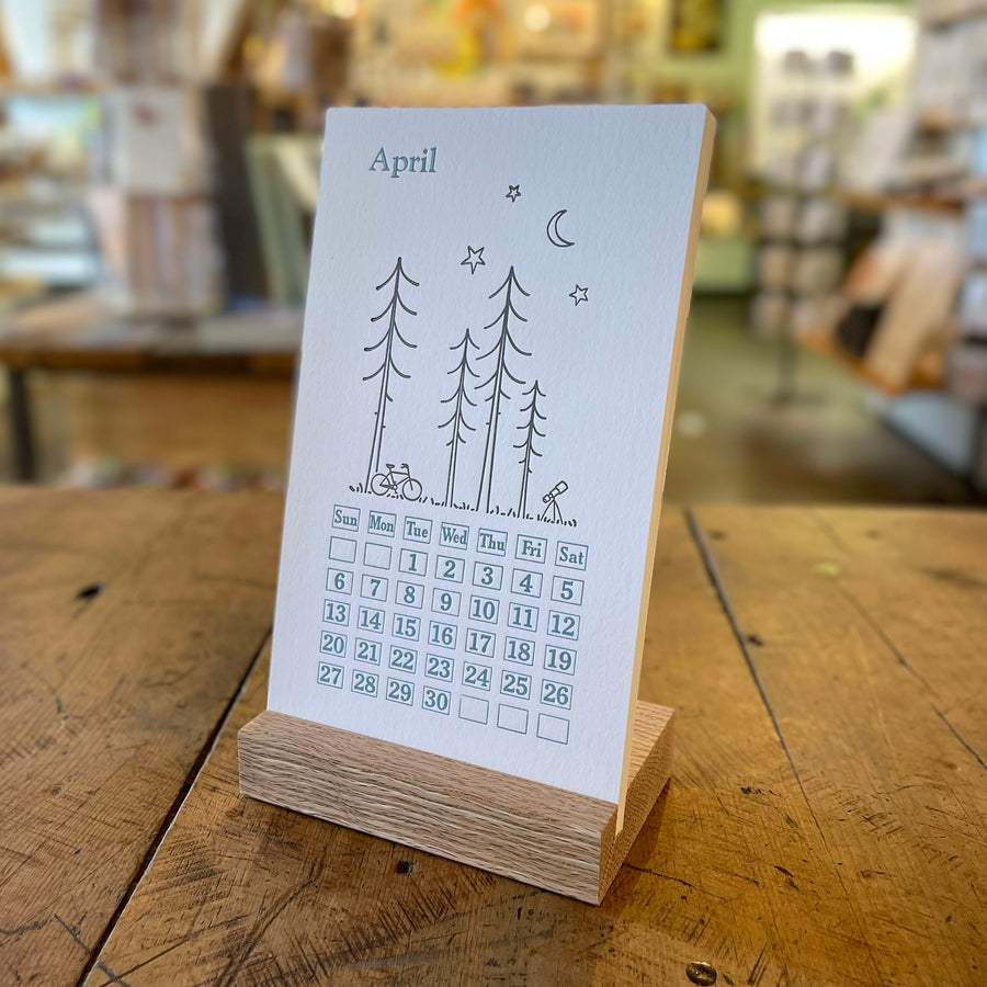 2025 Minimal Adventure Letterpress Calendar