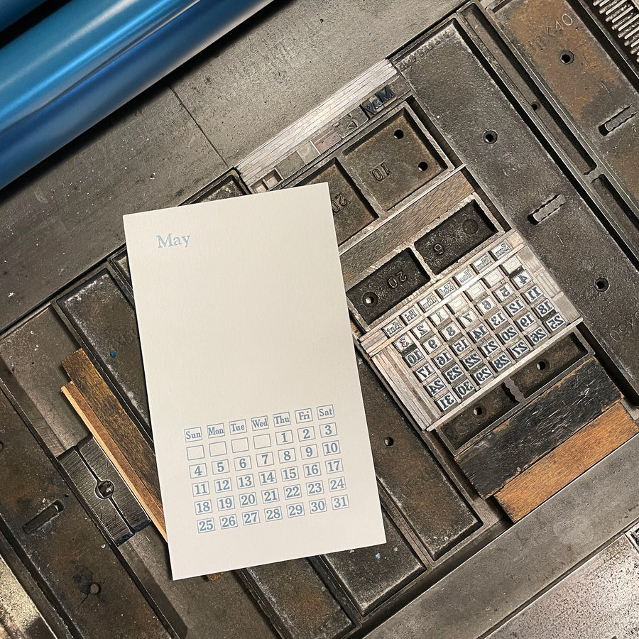 2025 Minimal Adventure Letterpress Calendar