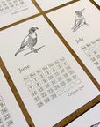 2026 Backyard Birds Letterpress Calendar