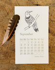 2026 Backyard Birds Letterpress Calendar