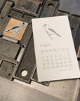 2026 Backyard Birds Letterpress Calendar