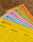 3x5 Recipe Cards Multicolour Letterpress