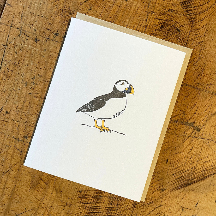 Atlantic Puffin Letterpress Card
