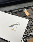 Atlantic Puffin Letterpress Card