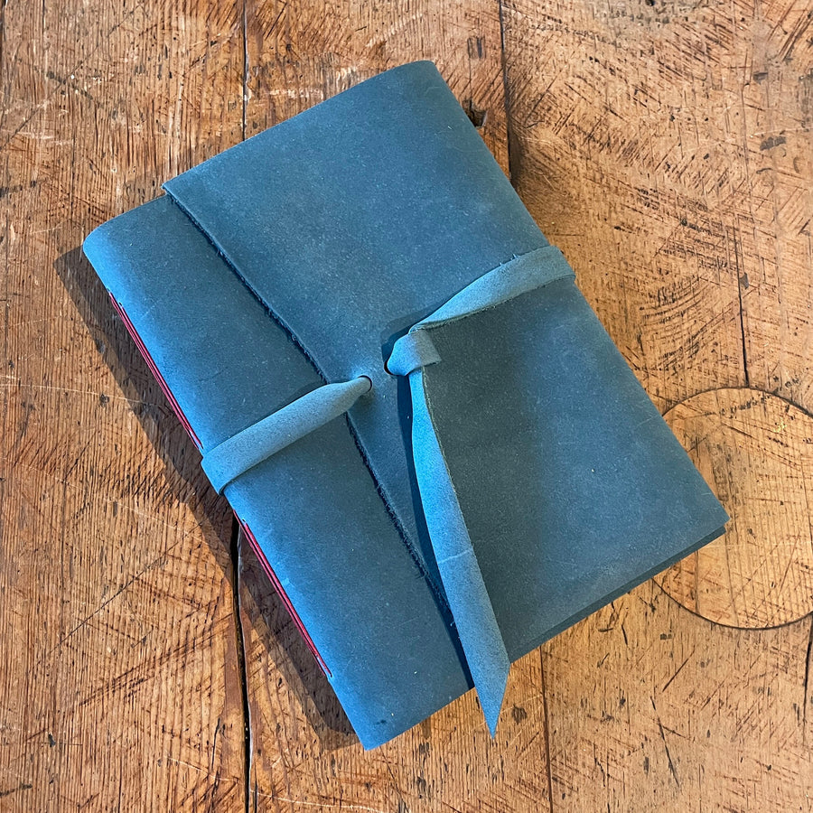 Medium Hand Bound Leather Journal - Lined Pages