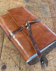 Medium Hand Bound Leather Journal - Lined Pages